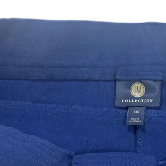 NWT JM Collection Straight Leg Pants Navy Blue Size 14S - Picture 5 of 7